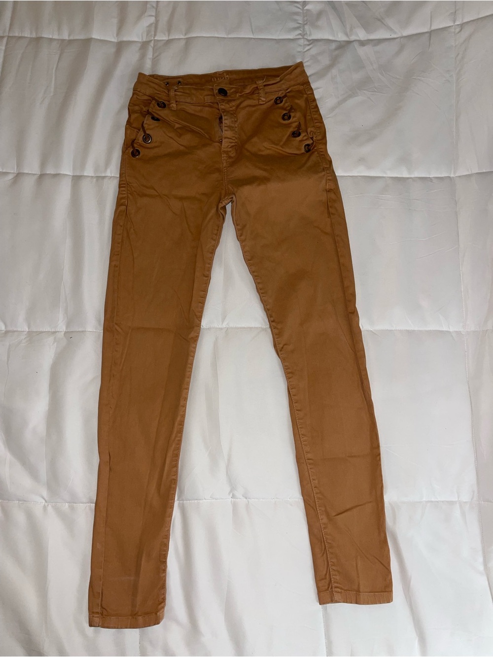 Women’s High-Rise Slim Fit Jeans in Camel Brown